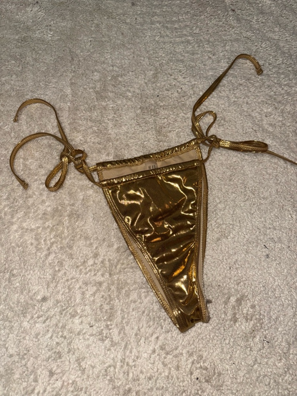 SHEIN gold bikini bototms
